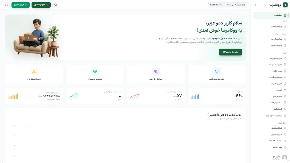 طراحی و توسعه افزونه مدیریت پیشرفته محصولات ووکامرس «ووکامرسا»